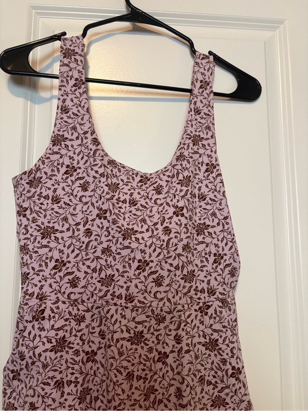 Pact Lilac Dress with Brown Floral Print
